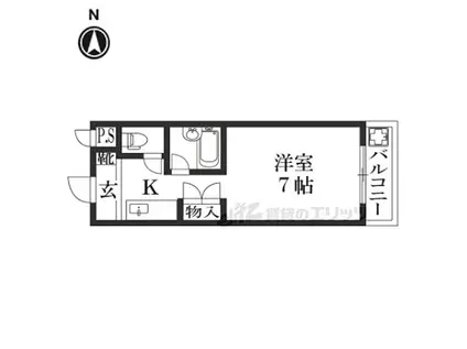 ノアーズアーク桃山(1K/2階)の間取り写真