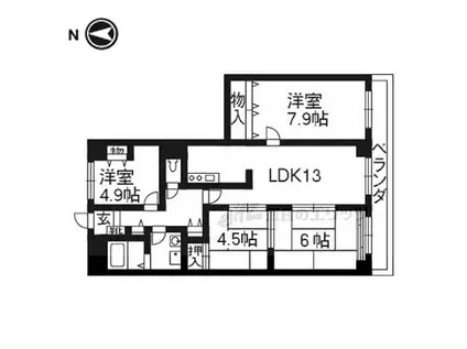 セブンマンション(4LDK/1階)の間取り写真