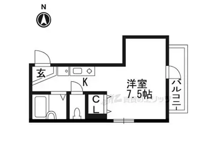 REGIA伏見新町(ワンルーム/3階)の間取り写真