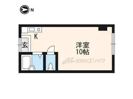 竹田マンション(ワンルーム/2階)の間取り写真