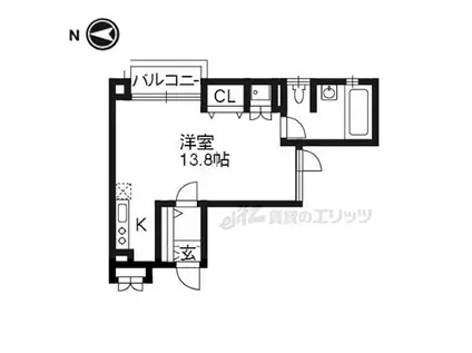 コスモスコートARAKI(1K/3階)の間取り写真