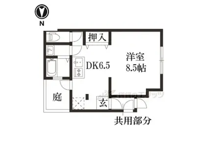 京都地下鉄東西線 二条城前駅 徒歩13分 1階建 築49年(1LDK)の間取り写真