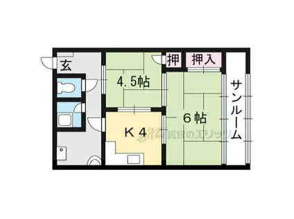 泉堂マンション(2K/3階)の間取り写真