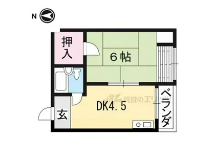 シャロン五十川II(1DK/3階)の間取り写真