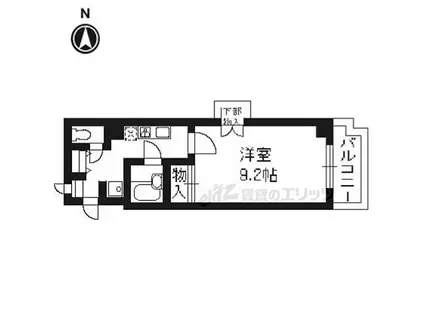 メディナ東寺(1K/6階)の間取り写真