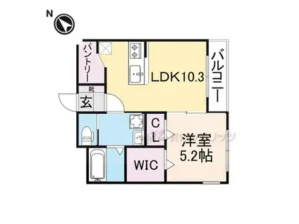 マイ・スイート・ホーム壱乃穂(1LDK/3階)の間取り写真