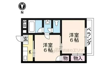 松井マンション(2K/2階)の間取り写真