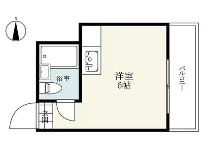 ヴィラージュ神埼(ワンルーム/4階)の間取り写真