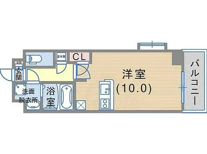 サンシャインレジデンス(ワンルーム/2階)の間取り写真