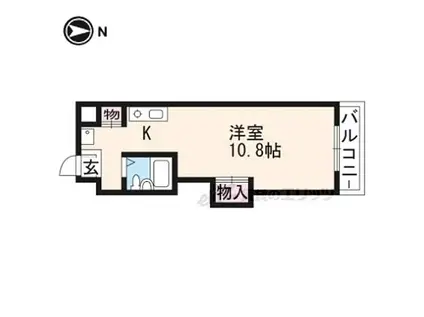 アビタ上賀茂(ワンルーム/3階)の間取り写真
