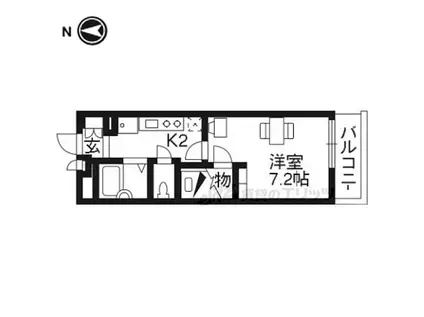 レオパレスURBAN桂坂(1K/1階)の間取り写真