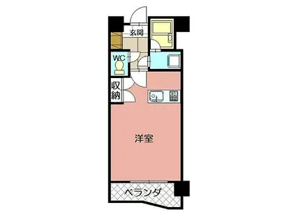 サンラビール小倉(ワンルーム/5階)の間取り写真