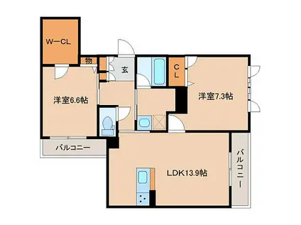 近鉄橿原線 筒井駅(奈良) 徒歩8分 3階建 新築(2LDK/3階)の間取り写真