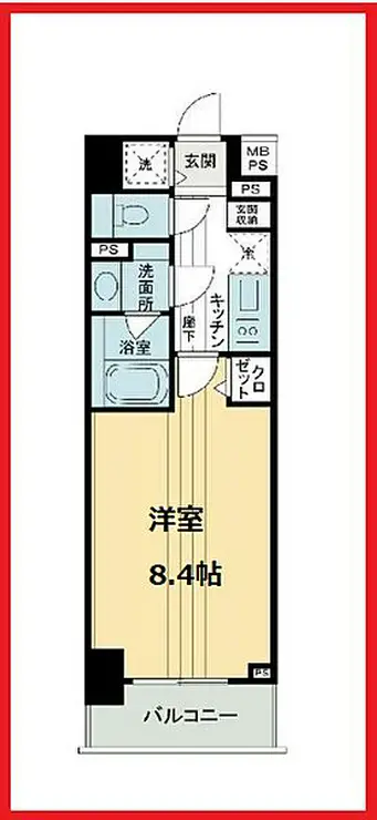 ライオンズクオーレ東京三ノ輪シティゲート 8階階 間取り