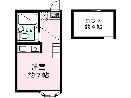 メゾン・ド・大岡(ワンルーム/2階)の間取り写真