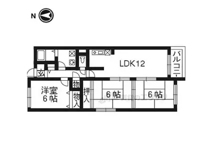 ヴェルデ三番館(3LDK/1階)の間取り写真