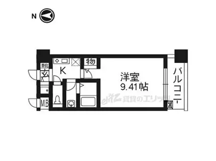 JR東海道・山陽本線 京都駅 徒歩3分 10階建 築19年(1K/6階)の間取り写真