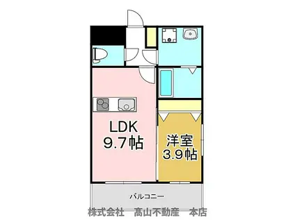 レジェンド桜十番館(1LDK/2階)の間取り写真