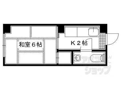 シャトー音川(1K/2階)の間取り写真