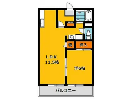 メゾンみさわ(2DK/1階)の間取り写真
