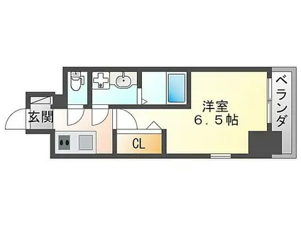 レーヴメゾン尼崎昭和通(1K/5階)の間取り写真