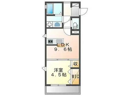 コート・アッキーノ(1LDK/2階)の間取り写真