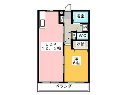 レジデンスこえど(1LDK/3階)の間取り写真