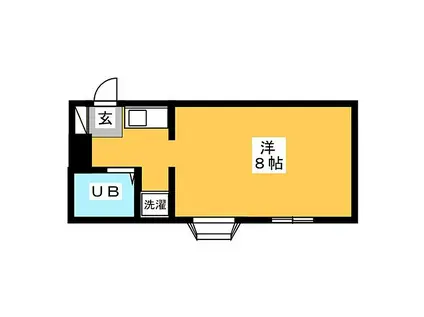 名古屋市営東山線 覚王山駅 徒歩12分 3階建 築35年(ワンルーム/3階)の間取り写真