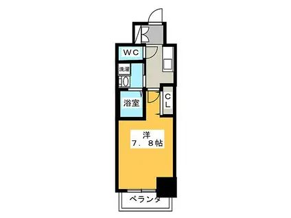 エステムコート名古屋今池アーバンゲート(1K/15階)の間取り写真