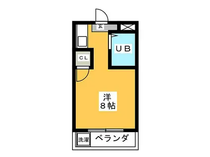 マンション三葉(ワンルーム/3階)の間取り写真