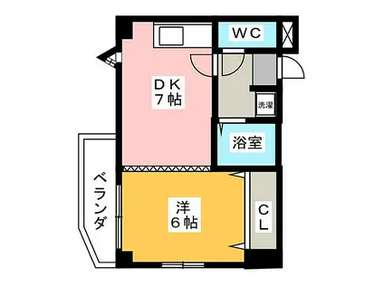 グレイセスHIKARI(1DK/3階)の間取り写真