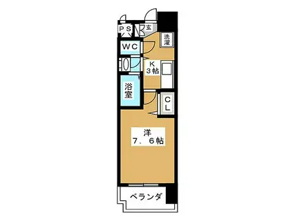 アルフィーレ新栄(1K/9階)の間取り写真