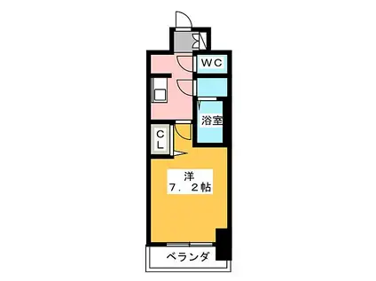 アドバンス名古屋モクシー(1K/9階)の間取り写真