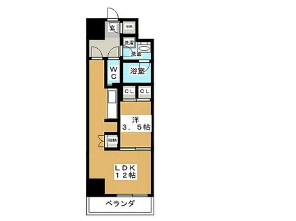 CORNES HOUSE NAGOYA(1LDK/6階)の間取り写真