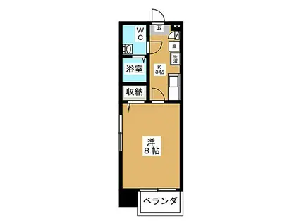 プレサンスMIU新栄(1K/3階)の間取り写真