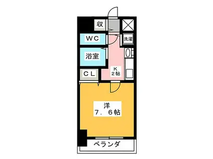 プレサンス 名古屋STATIONアライブ(1K/5階)の間取り写真