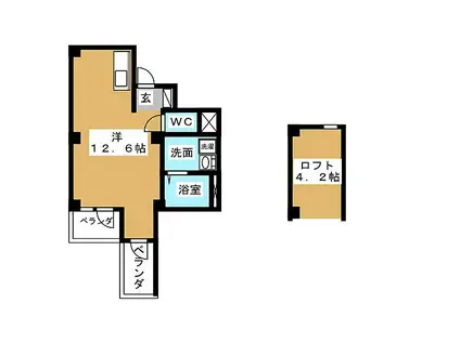 AZUR JOSAI(ワンルーム/5階)の間取り写真