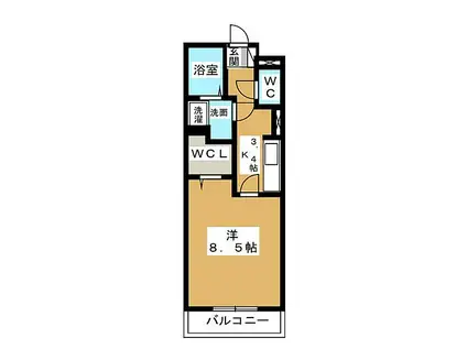 太閤アイサンメゾン (1K/3階)の間取り写真