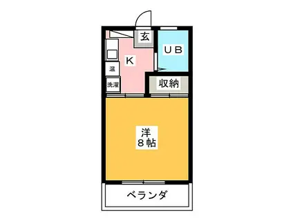 メゾンナカシマ(1K/3階)の間取り写真