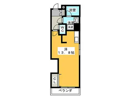 LIVEMAX MOON(ワンルーム/5階)の間取り写真