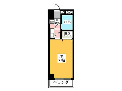 円山ハイツ(1K/1階)の間取り写真