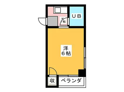 コーポ岡部花塚(1K/1階)の間取り写真