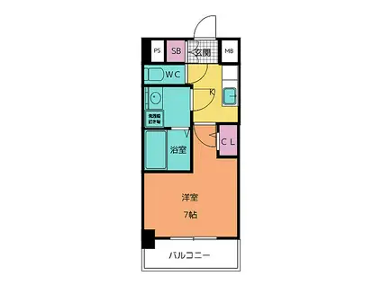 エステムコート名古屋サウスネクスト(1K/5階)の間取り写真
