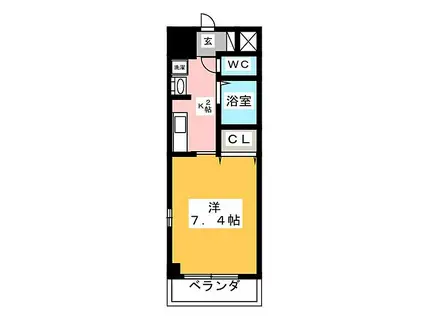 GP栄本町通(1K/8階)の間取り写真