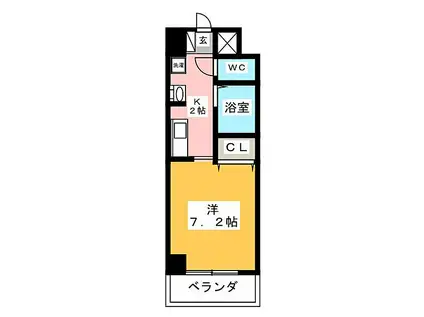 GP栄本町通(1K/9階)の間取り写真