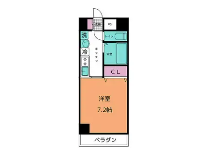 GP栄本町通(1K/3階)の間取り写真