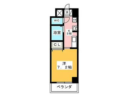 GP栄本町通(1K/2階)の間取り写真