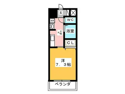 GP栄本町通(1K/12階)の間取り写真