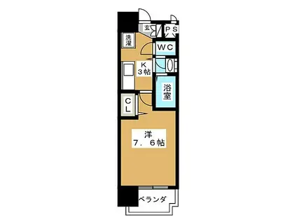 アルフィーレ新栄(1K/6階)の間取り写真