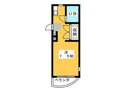 ESPACE A(ワンルーム/5階)の間取り写真